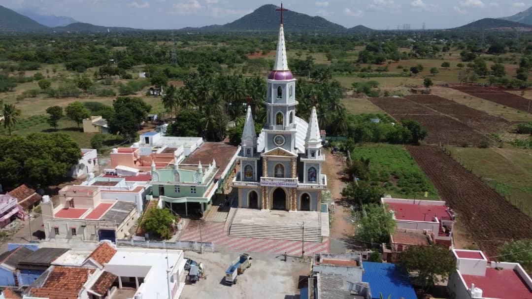 The completed shrine from the air