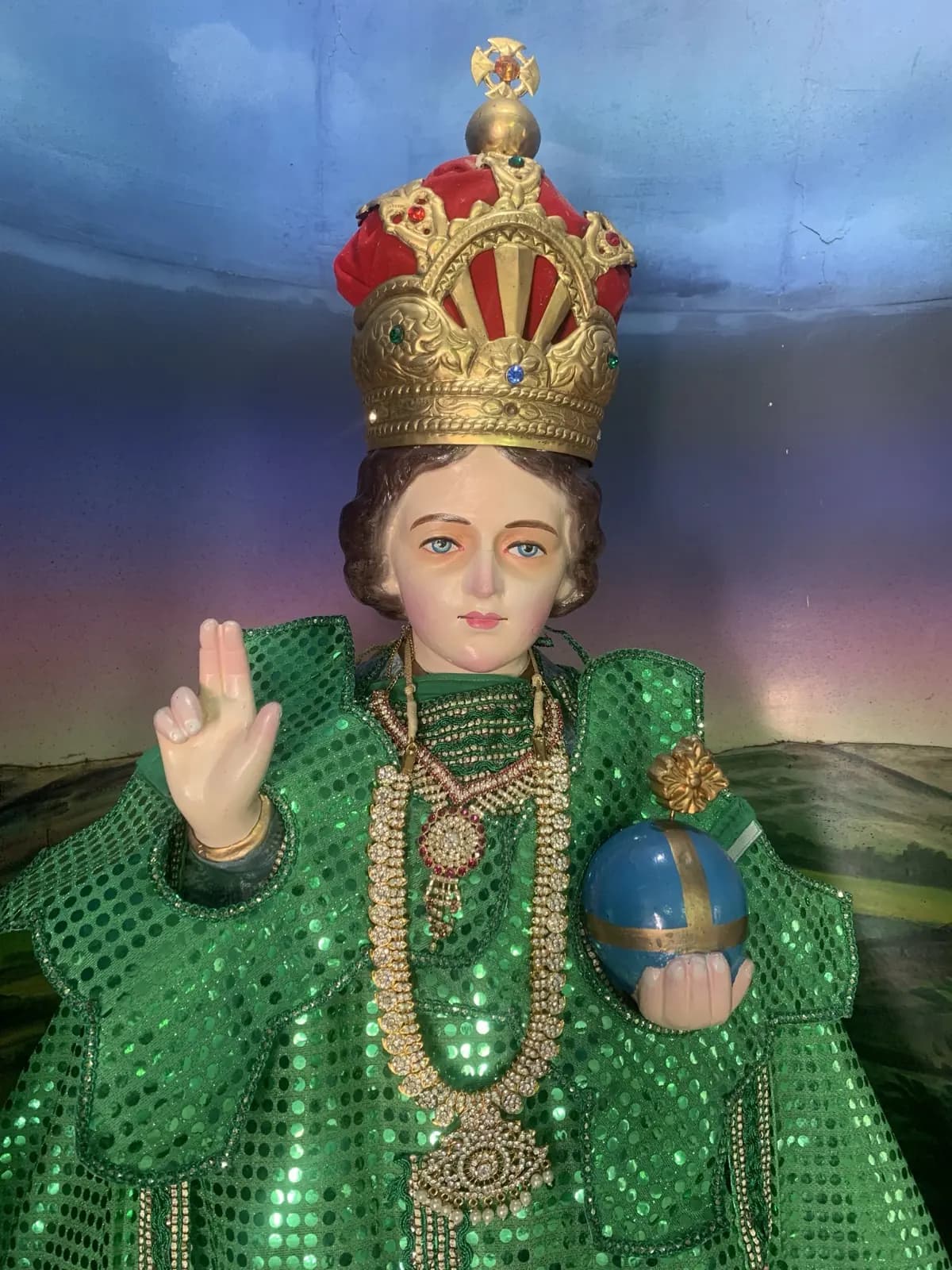 The Infant Jesus holding the globe